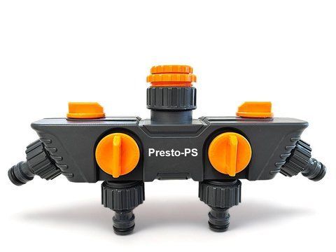 Кран шаровий Presto-PS на 4 виходи з внутрішнім різьбленням 1/2-3/4-1 дюйм (5010) 969 фото